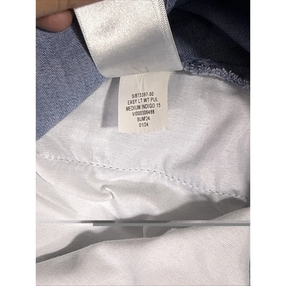 GAP Pants Womens Size Large Wide Leg Cargo Blue Drawstring Boho Hippie - Picture 13 of 15